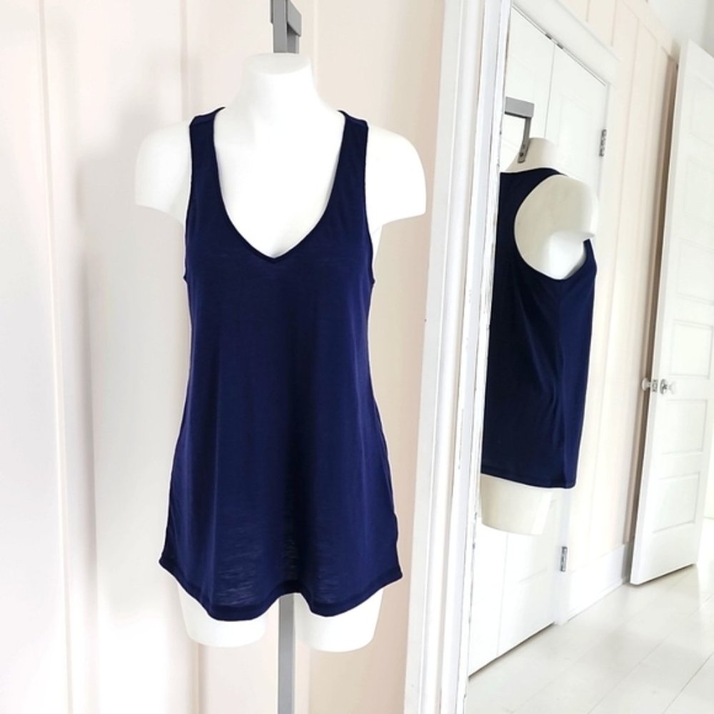 Lilly Pulitzer Luxletic Navy Blue Tank Top | Medium